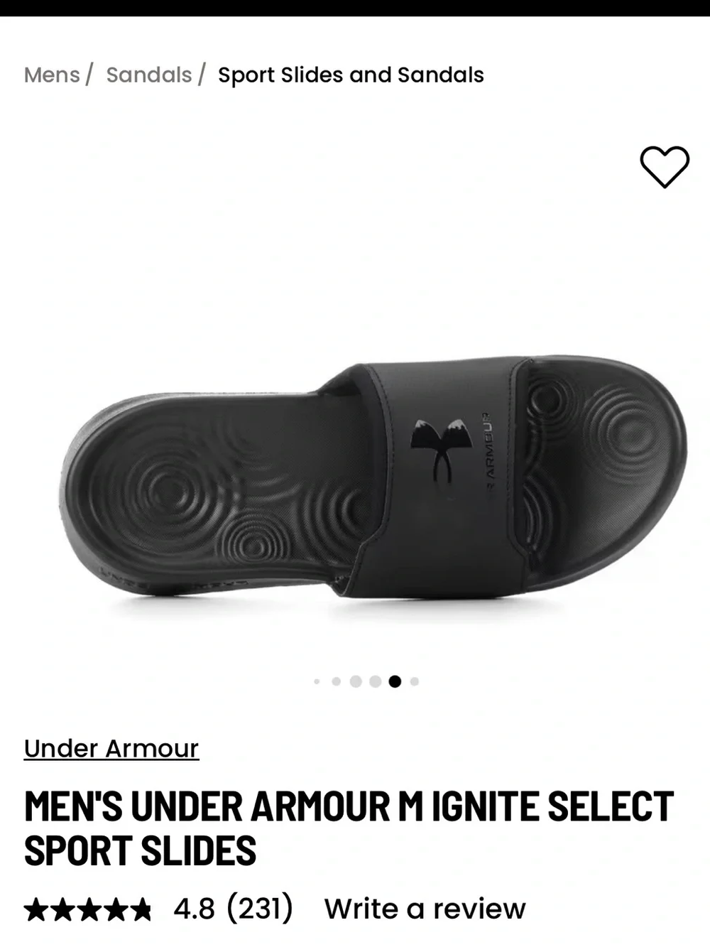 MEN'S UNDER ARMOUR M IGNITE SELECT SPORT SLIDES